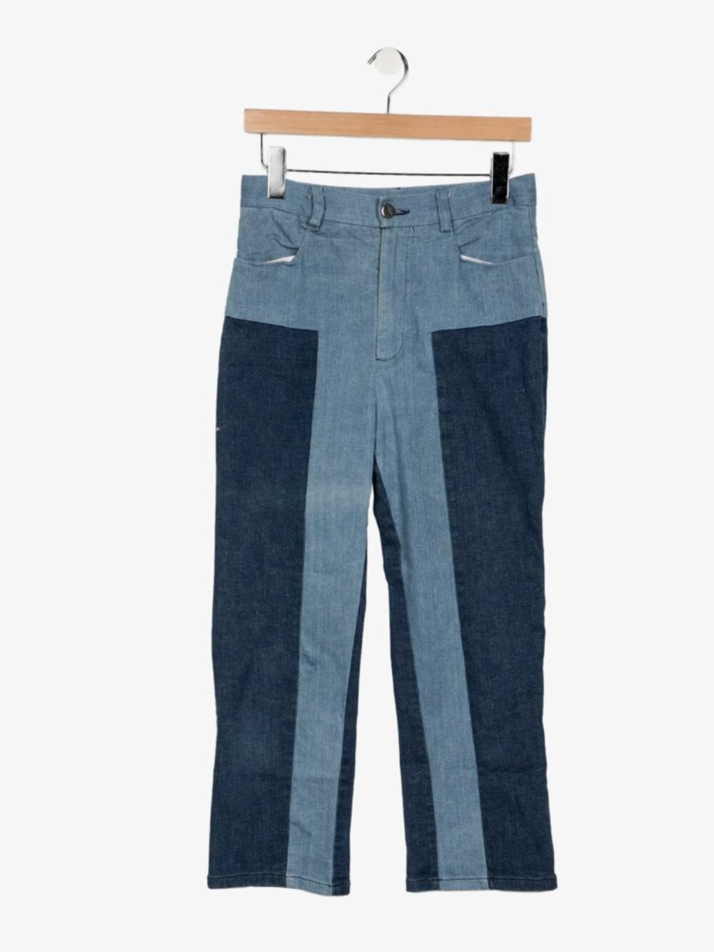 Rachel Comey Patchwork Bismarck Two-Tone Straight Leg Pants